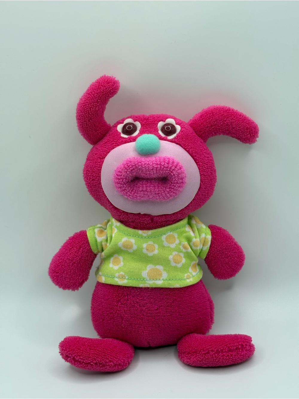 2010 Fisher Price Sing a Ma Jig Singing Plush Pink Green Shirt Works